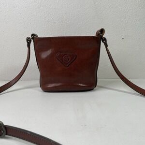 Equestrian Leather Mini Bucket Bag Crossbody Purse Made in Italy C&C Euro Summer